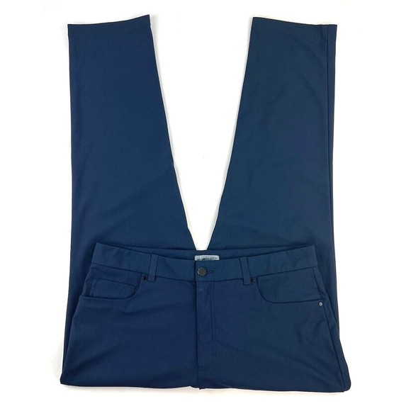 VRST Mens Commuter 2 Way Stretch Athletic Fit Performance Chino Pant Navy 36x31 - Picture 4 of 7